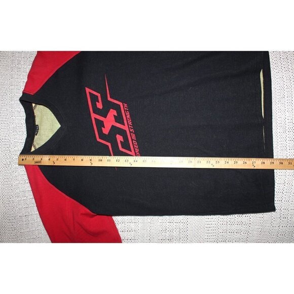 SPEED AND STRENGTH Men's Critical Mass Moto Red & Black Jersey Size LG Cotton - Picture 4 of 12
